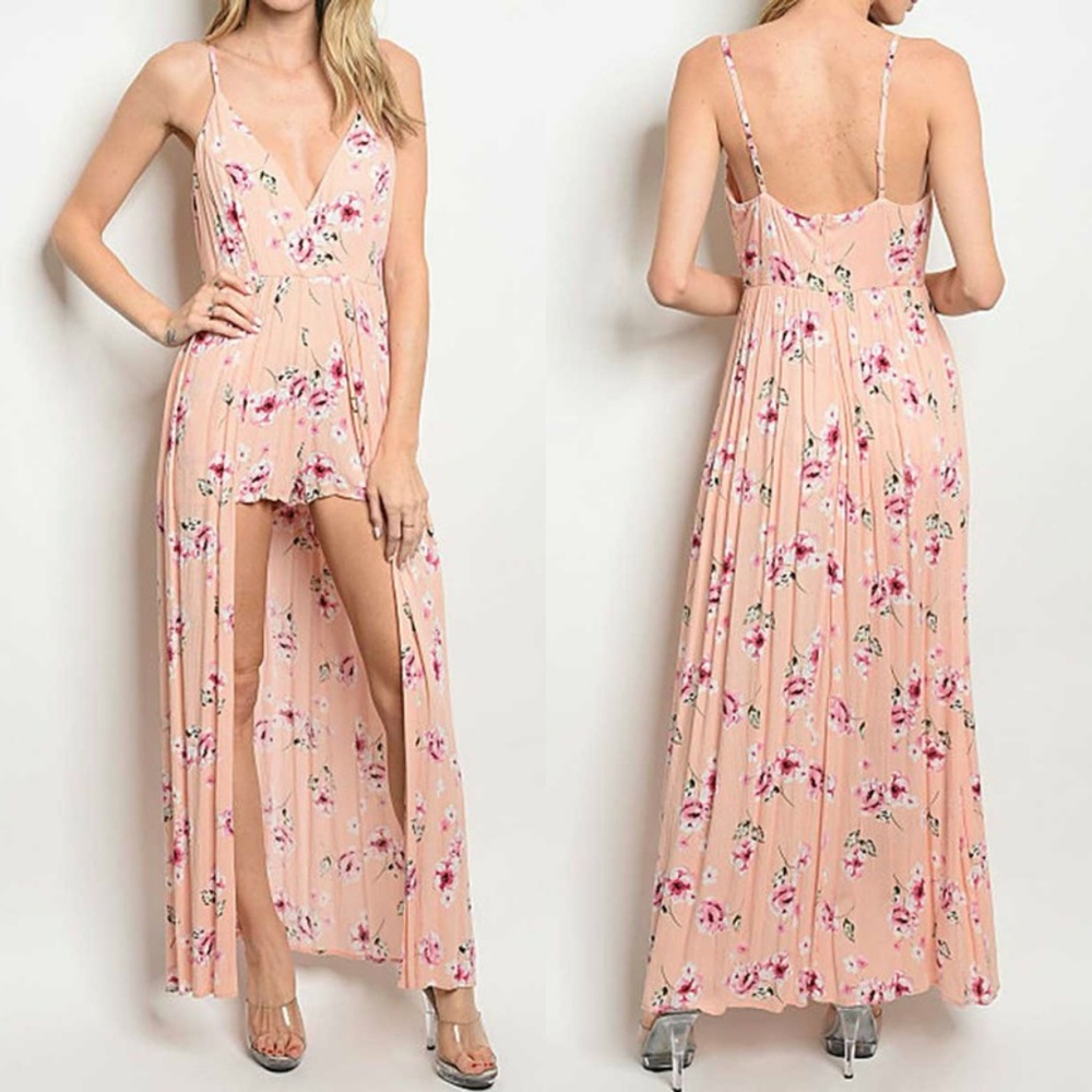 Infinity 7 Boutique V NECK FLORAL PRINT ROMPER